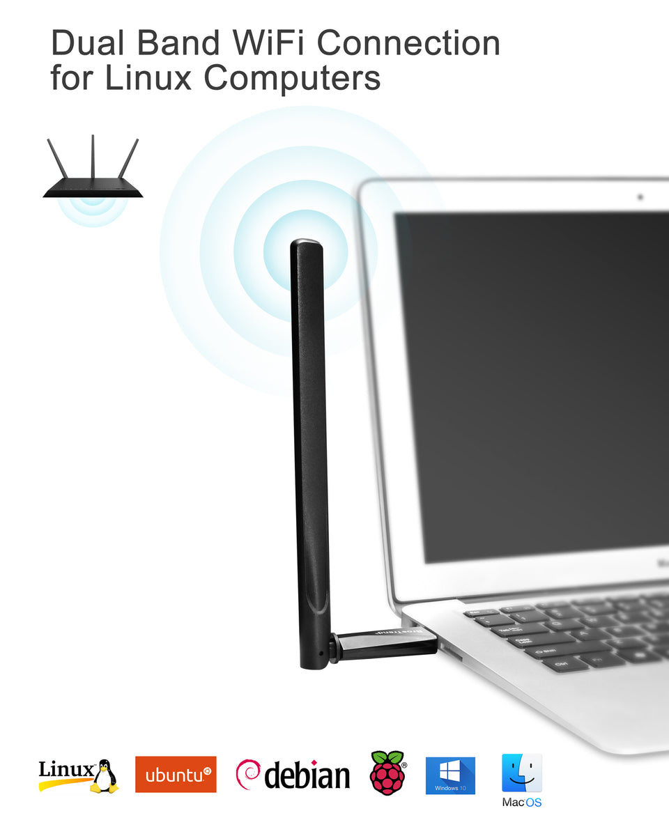 Clé WIFI USB Adaptateur Wi-Fi Windows MAC Linux 802.11n avec