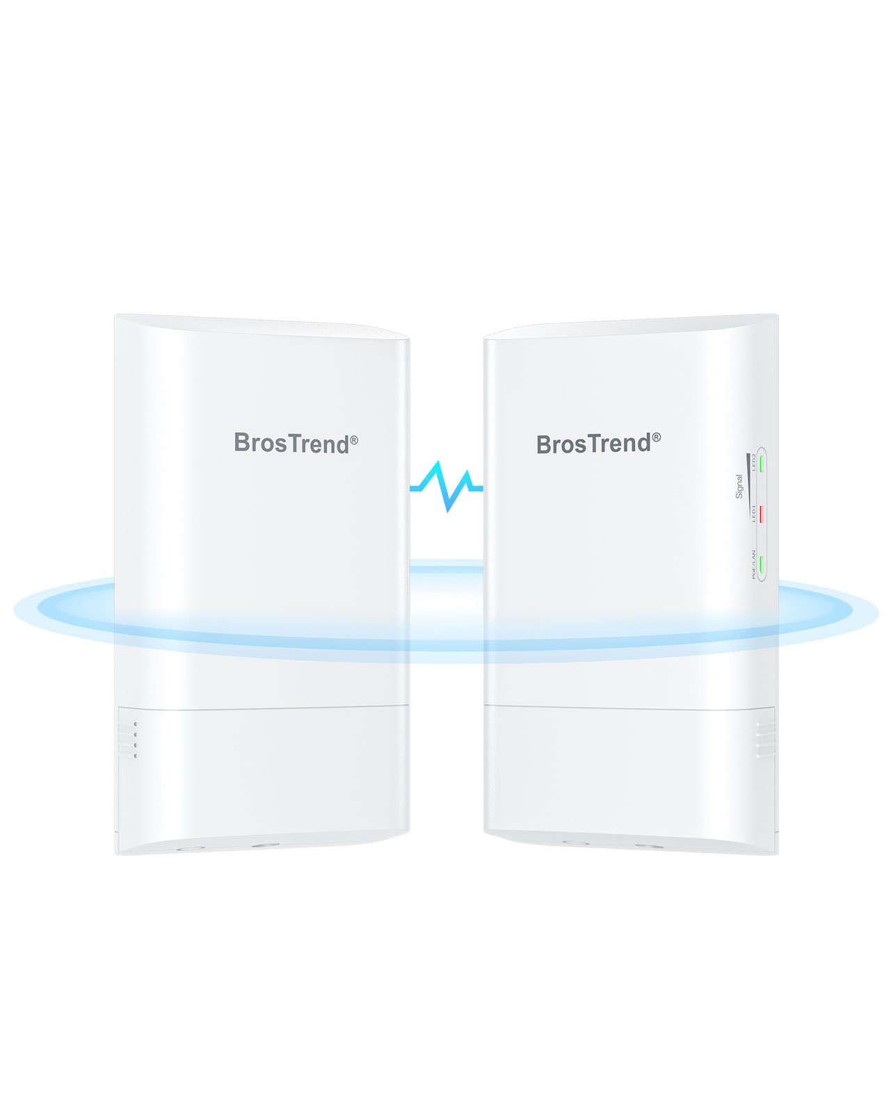 BrosTrend 1 km Outdoor WiFi Bridge Kit Transfers Data Wirelessly up to 1 Kilometer at a Speed of Up to 867 Mbps on 5GHz Band Includes Two Pieces with One Working as AP Transmitter and the Other as Station Receiver Supports Point to Point PtP Multipoint PtMP Connection