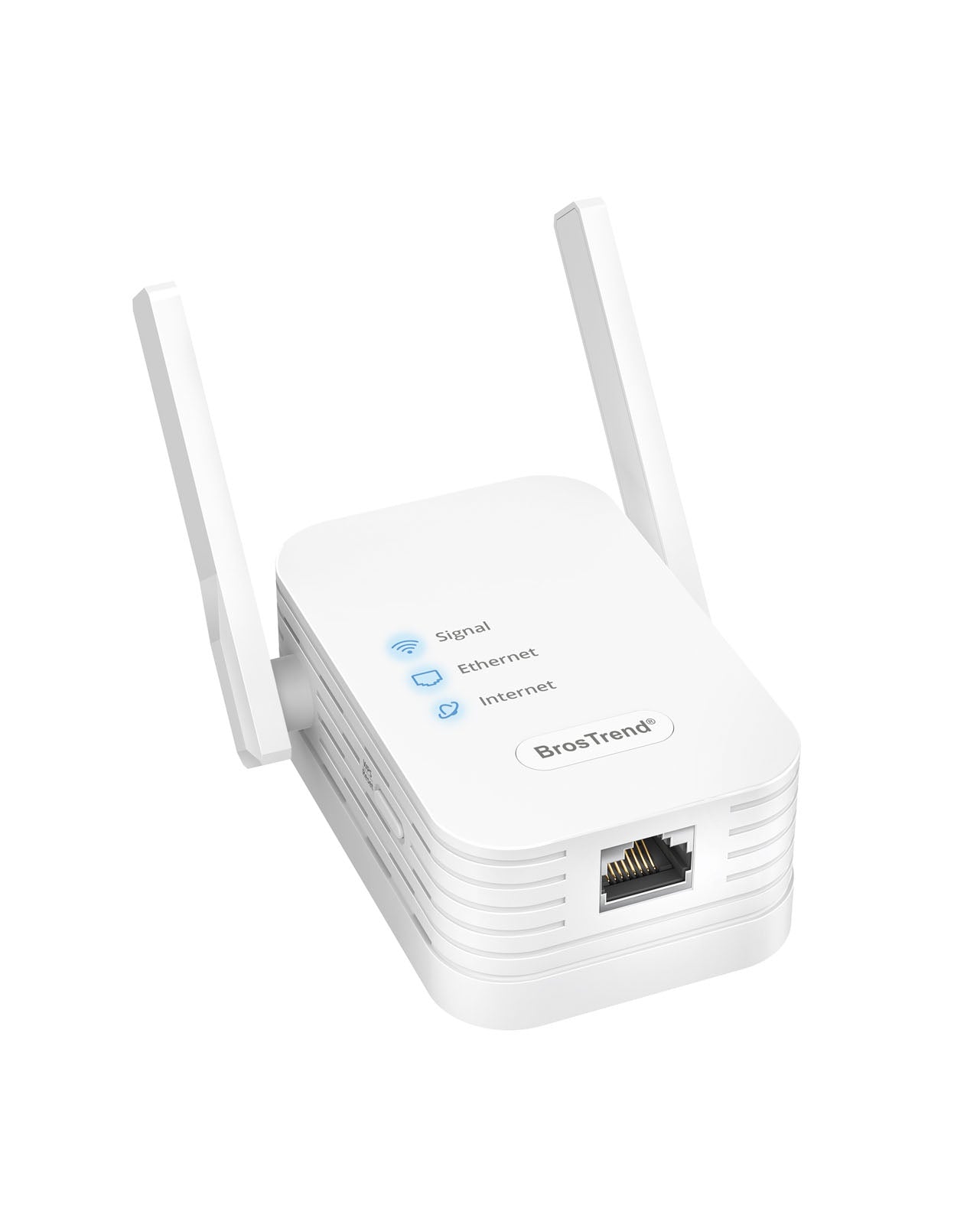 BrosTrend 300Mbps WiFi to Ethernet Adapter Wireless Bridge Compatible with Any Wired Devices with 100Mbps Fast Ethernet Port