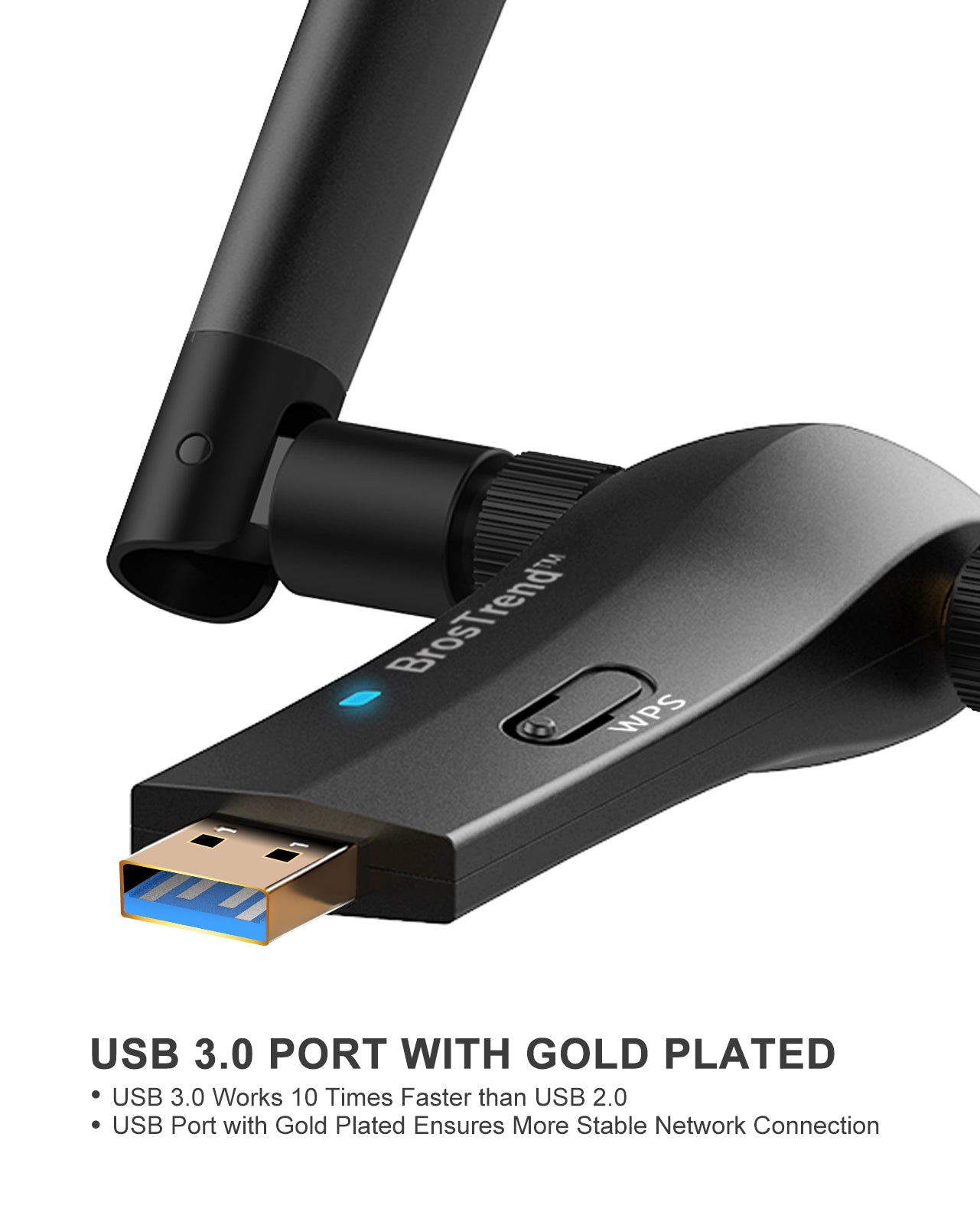 BrosTrend 1200Mbps Linux USB Clé WiFi Adaptateurs de réseau