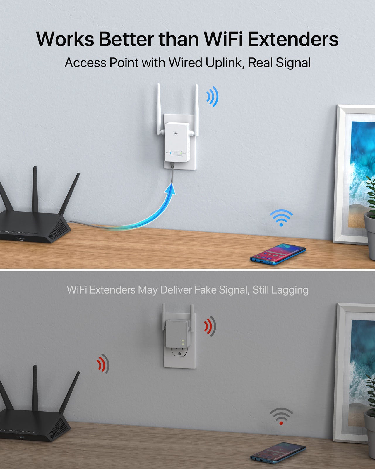 BrosTrend Wireless Access Point, Wall Plug Design