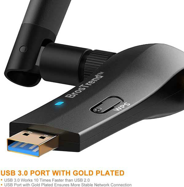 BrosTrend Adaptador WiFi USB 1200Mbps For ES Market – BrosTrend Direct